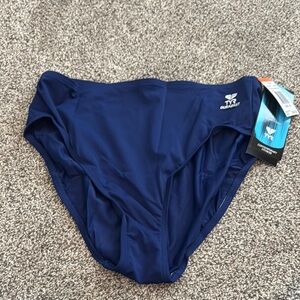 TYR Women’s Blue Swim Brief, High Waisted NWT